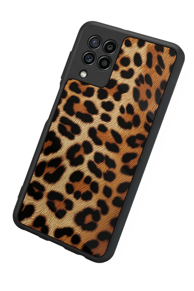 Samsung Galaxy M32 Uyumlu Leopar Tasarımlı Glossy Premium Kılıf