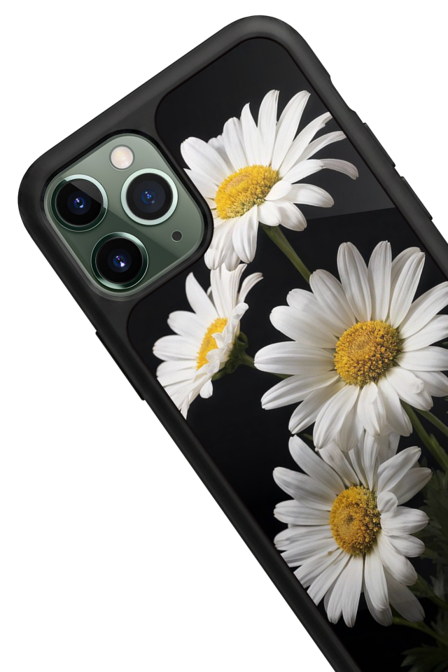 iPhone 11 Pro Max Uyumlu Papatya Tasarımlı Glossy Premium Kılıf