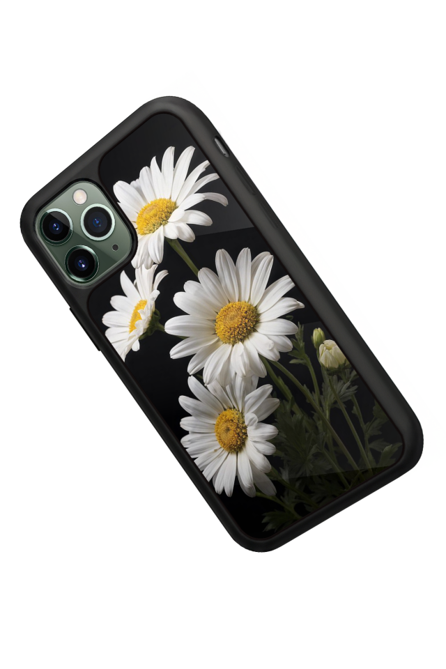 iPhone 11 Pro Max Uyumlu Papatya Tasarımlı Glossy Premium Kılıf