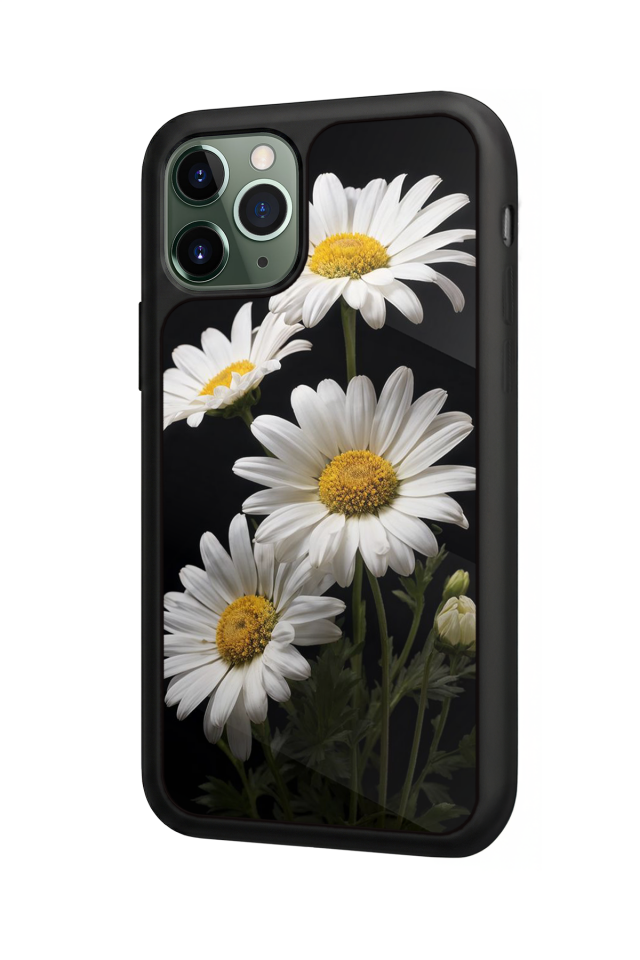 iPhone 11 Pro Max Uyumlu Papatya Tasarımlı Glossy Premium Kılıf