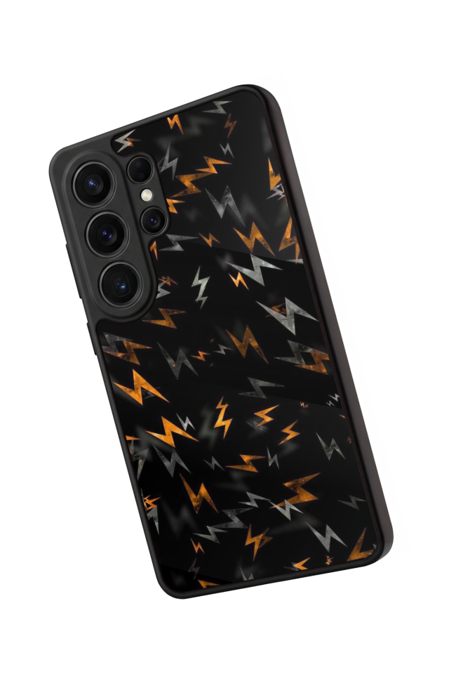 Samsung Galaxy S26 Ultra Uyumlu Simsek Tasarımlı Glossy Premium Kılıf