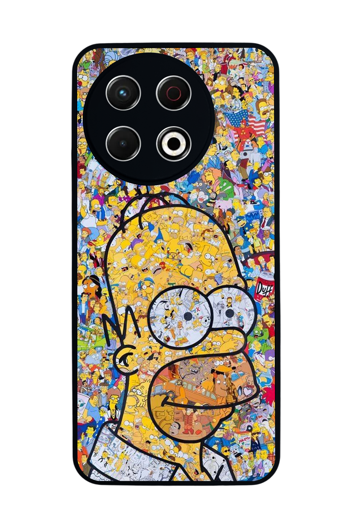 Tecno Spark 30 Pro Uyumlu The Simpsons Tasarımlı Glossy Premium Kılıf