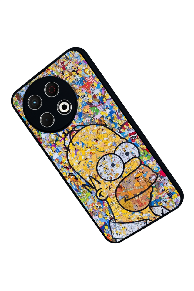 Tecno Spark 30 Pro Uyumlu The Simpsons Tasarımlı Glossy Premium Kılıf