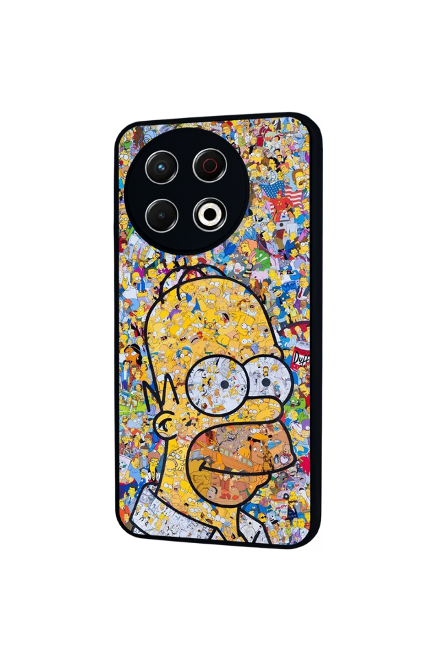 Tecno Spark 30 Pro Uyumlu The Simpsons Tasarımlı Glossy Premium Kılıf