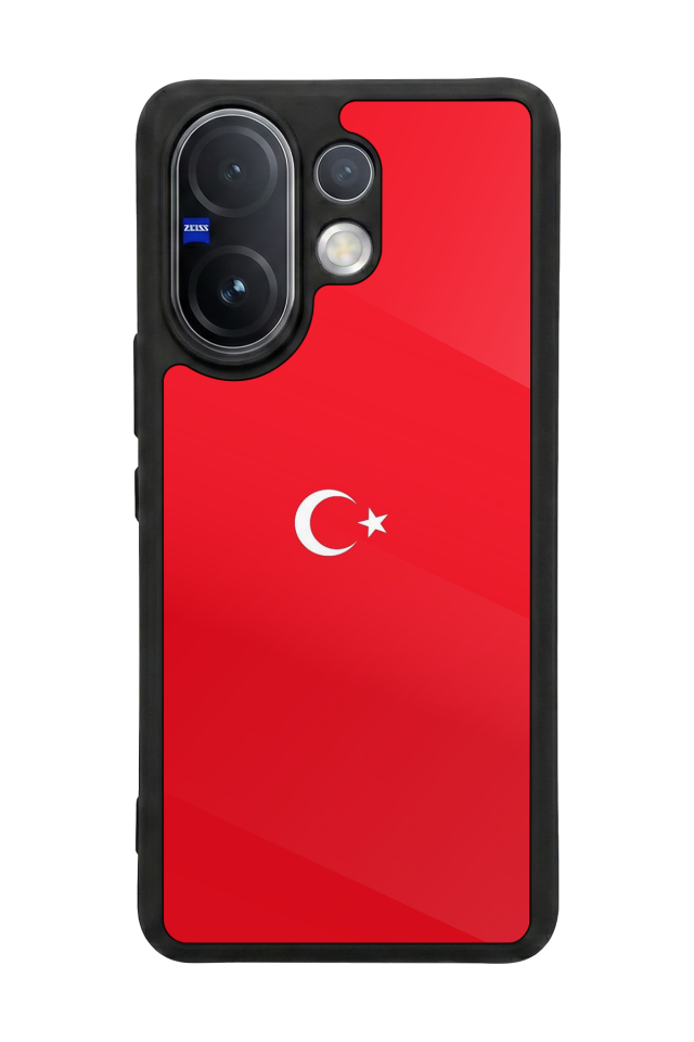 Vivo V60 Uyumlu Türk Bayragi Tasarımlı Glossy Premium Kılıf