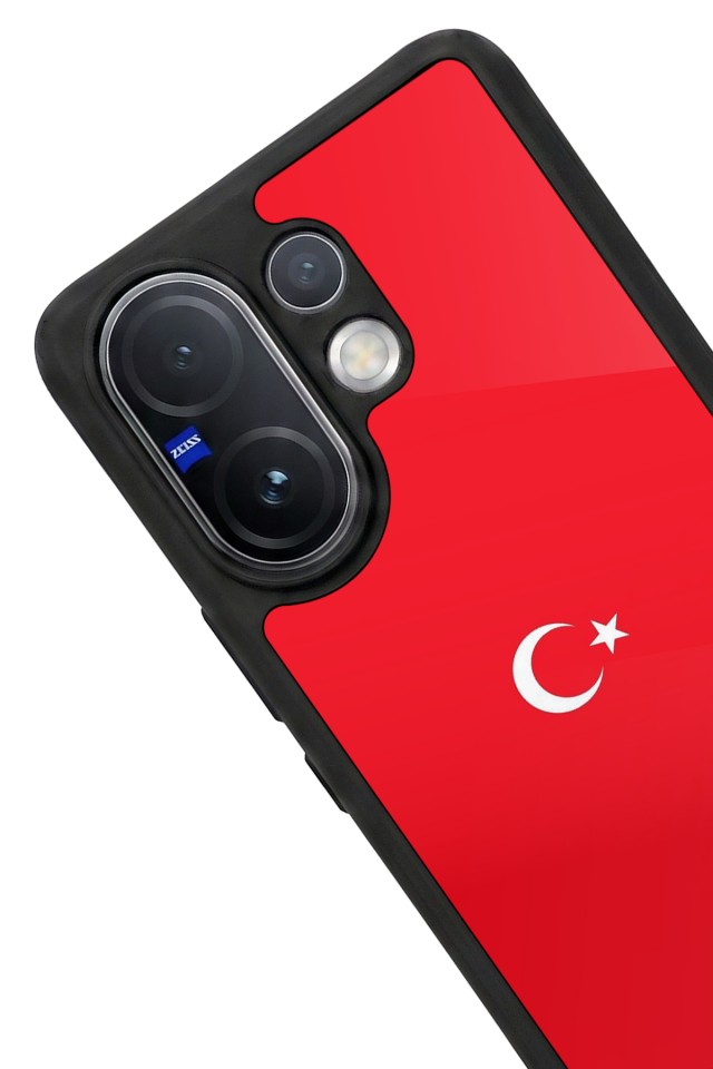 Vivo V60 Uyumlu Türk Bayragi Tasarımlı Glossy Premium Kılıf
