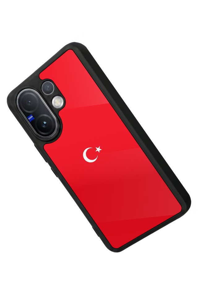 Vivo V60 Uyumlu Türk Bayragi Tasarımlı Glossy Premium Kılıf