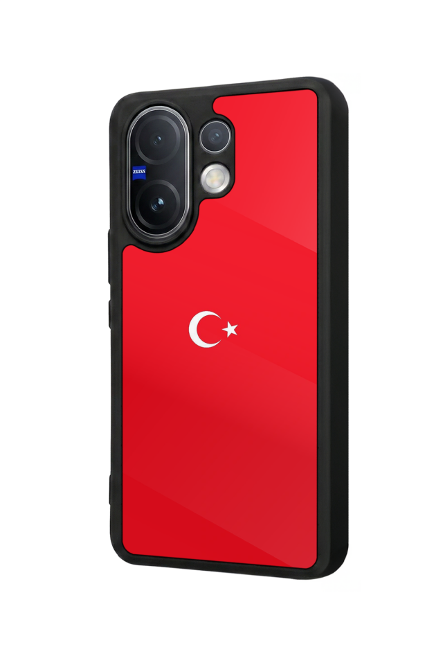 Vivo V60 Uyumlu Türk Bayragi Tasarımlı Glossy Premium Kılıf