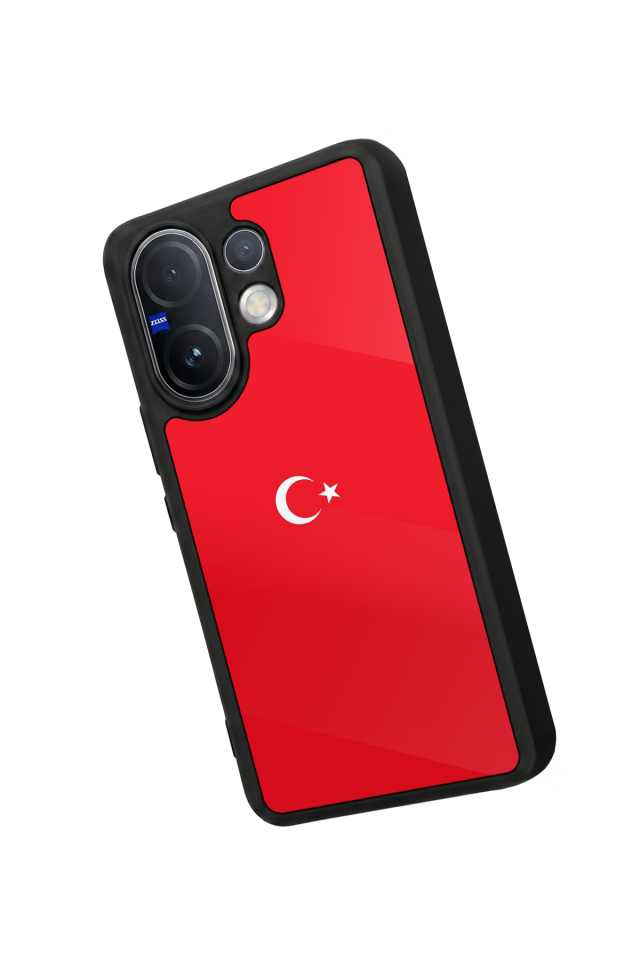 Vivo V60 Uyumlu Türk Bayragi Tasarımlı Glossy Premium Kılıf
