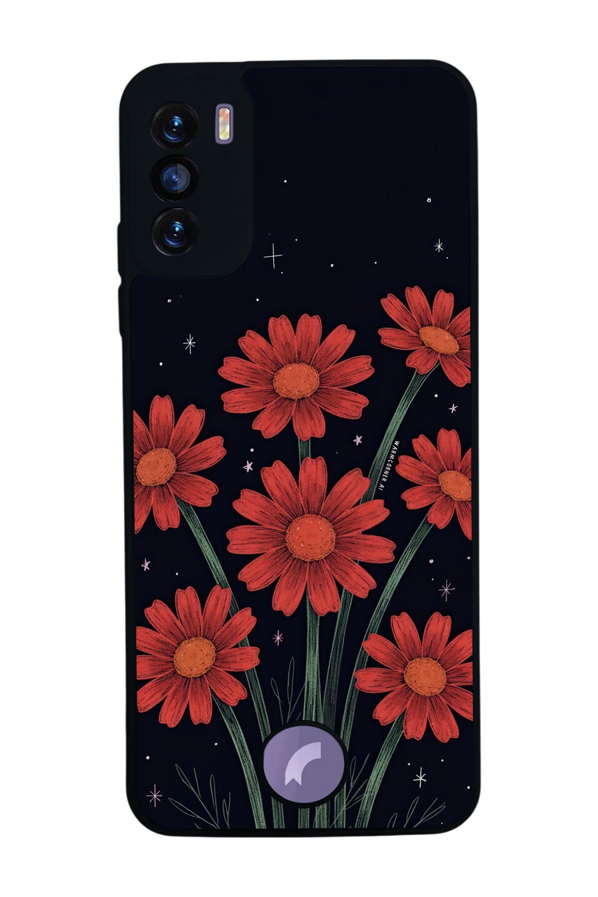Reeder S19 Max Pro S Uyumlu Floral Tasarımlı Glossy Premium Kılıf