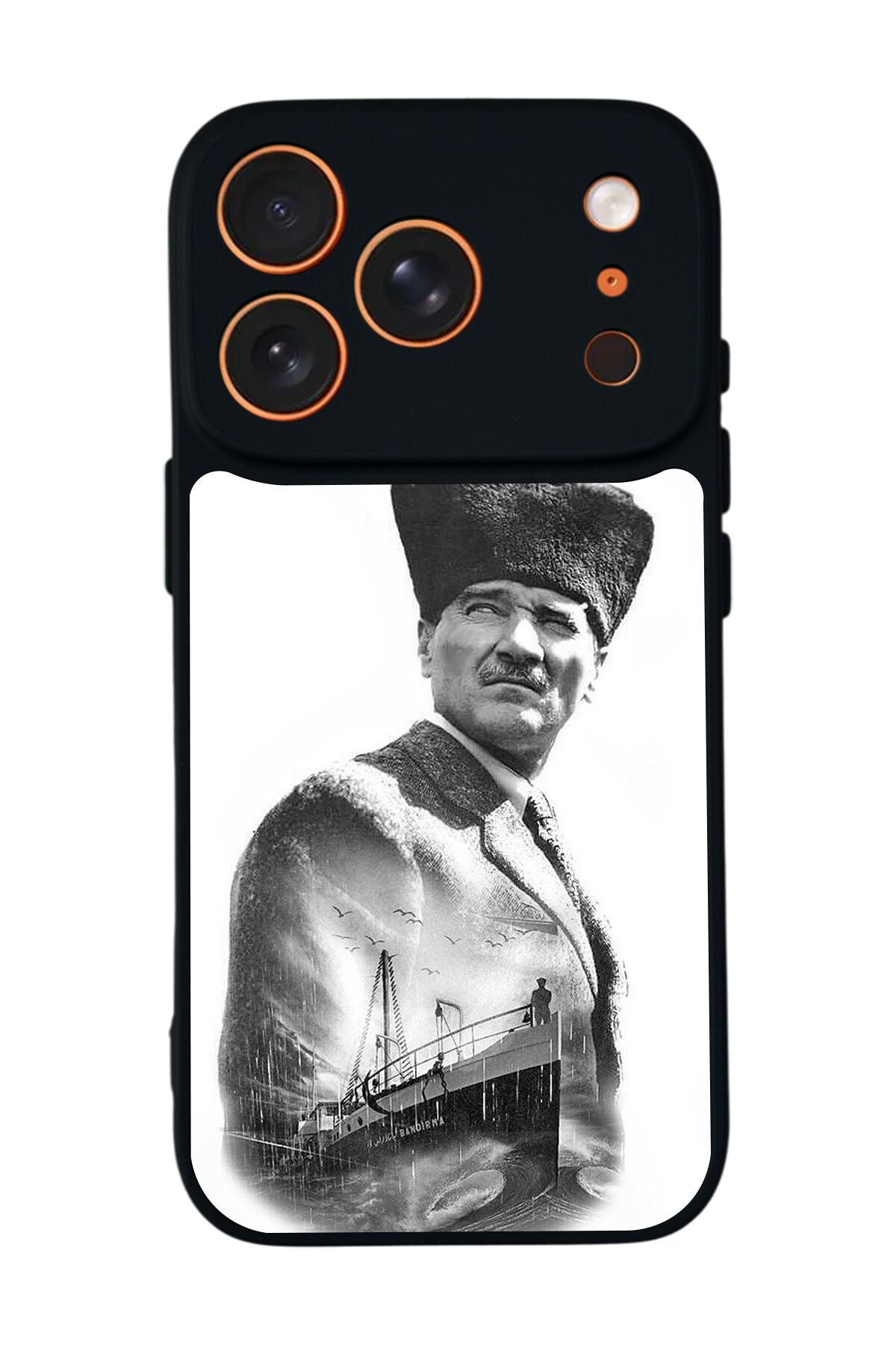 iPhone 17 Pro Uyumlu Mustafa Kemal Ataturk Tasarımlı Glossy Premium Kılıf