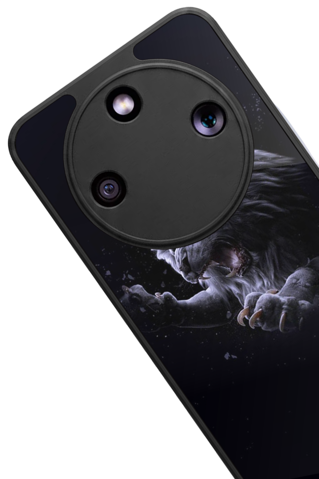 Honor Magic 8 Lite Uyumlu Aslan Tasarımlı Glossy Premium Kılıf