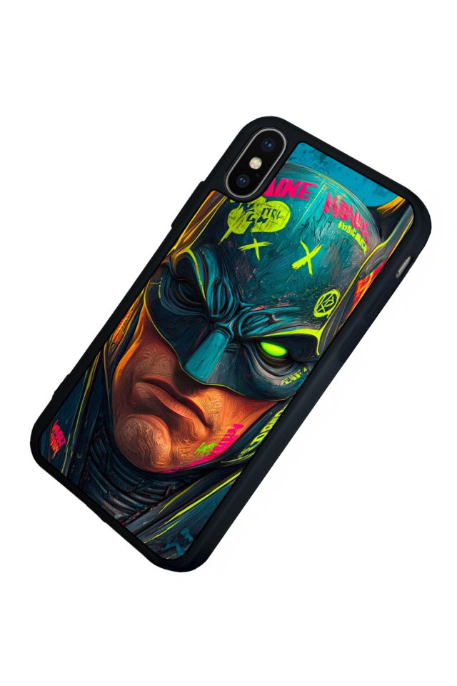 iPhone X/ XS Uyumlu Batman Tasarımlı Glossy Premium Kılıf