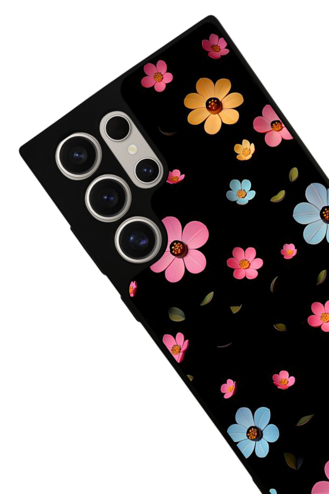 Samsung Galaxy S23 Ultra Uyumlu Cicek Tasarımlı Glossy Premium Kılıf