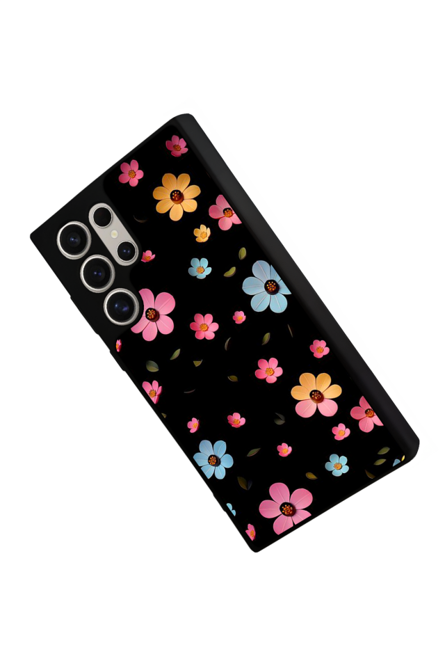 Samsung Galaxy S23 Ultra Uyumlu Cicek Tasarımlı Glossy Premium Kılıf