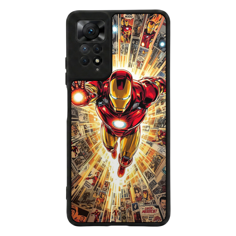 Xiaomi Redmi Note 12 Pro Uyumlu Iron Man ( Demir Adam ) Tasarımlı Glossy Premium Kılıf