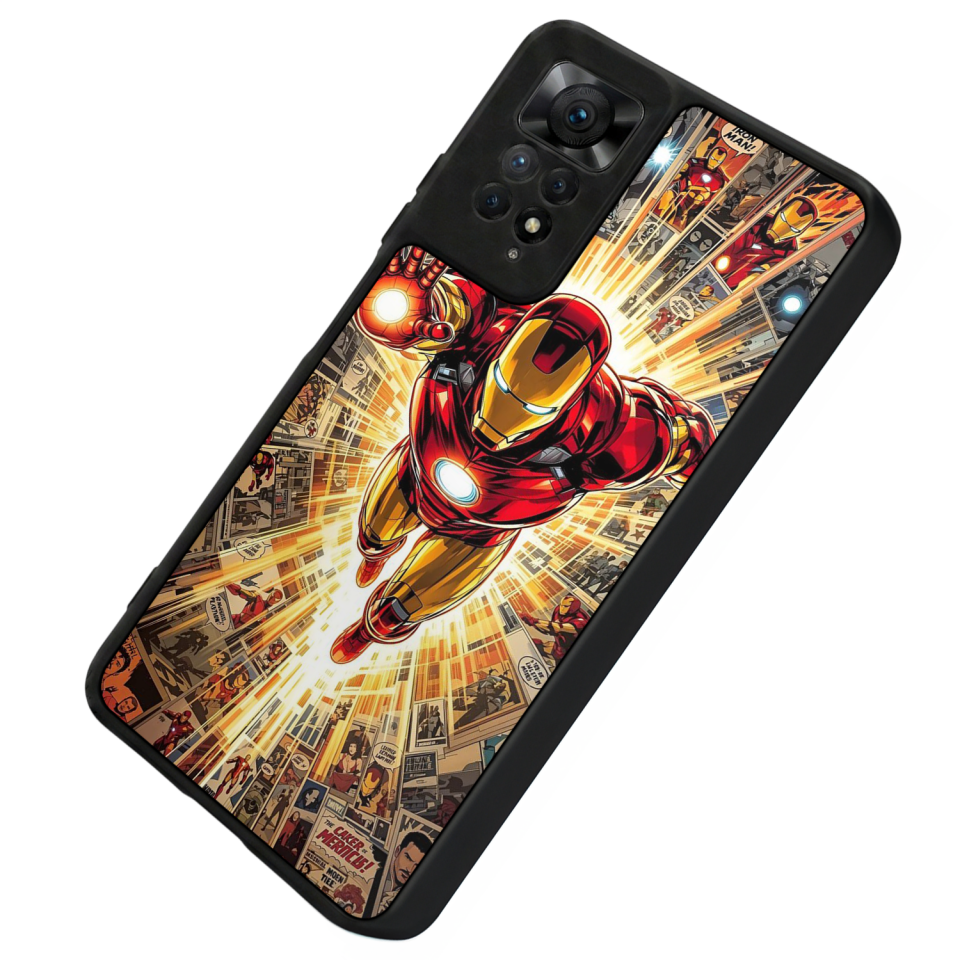 Xiaomi Redmi Note 12 Pro Uyumlu Iron Man ( Demir Adam ) Tasarımlı Glossy Premium Kılıf