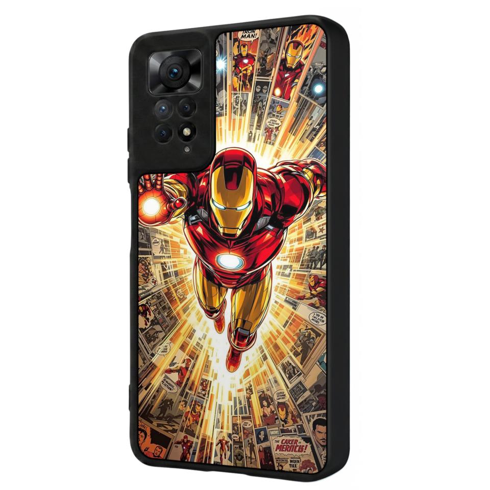 Xiaomi Redmi Note 12 Pro Uyumlu Iron Man ( Demir Adam ) Tasarımlı Glossy Premium Kılıf