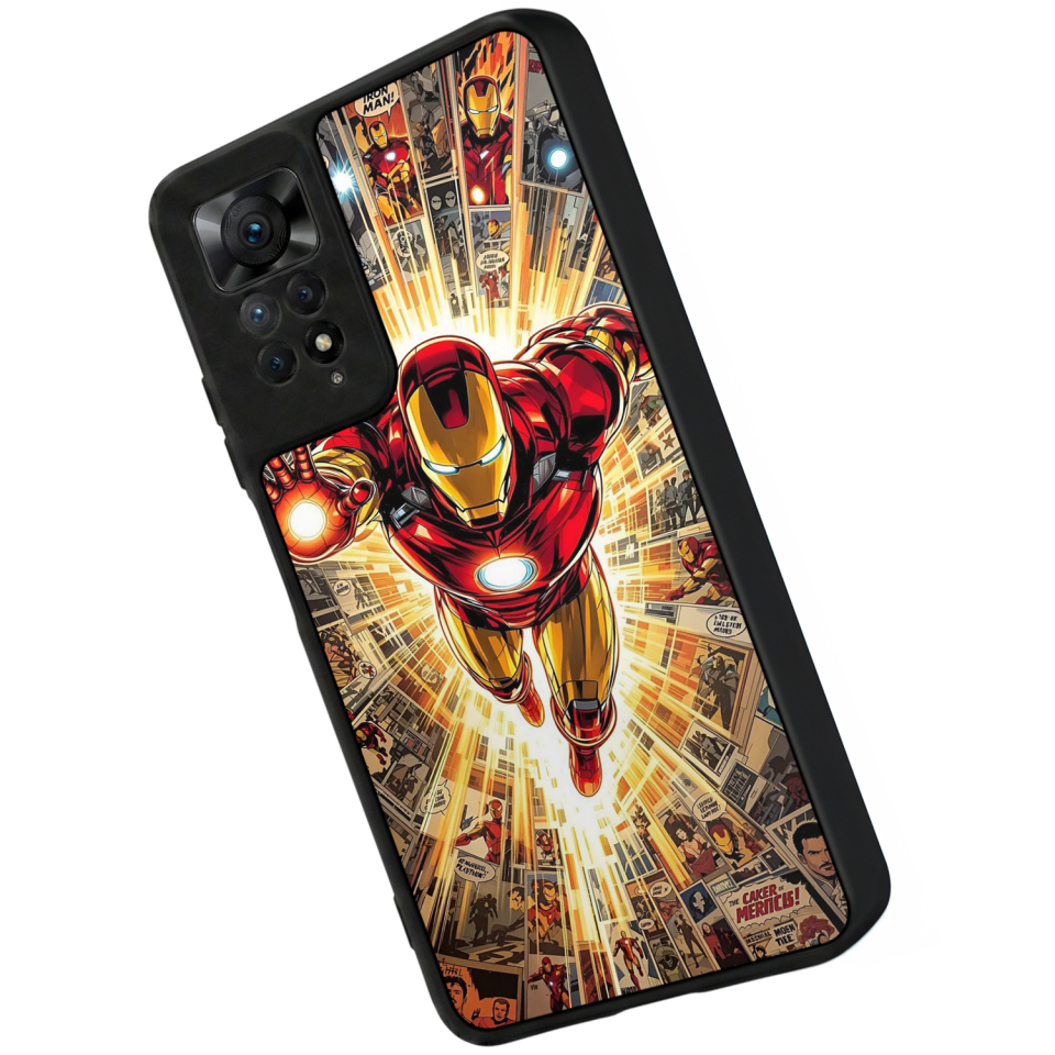 Xiaomi Redmi Note 12 Pro Uyumlu Iron Man ( Demir Adam ) Tasarımlı Glossy Premium Kılıf
