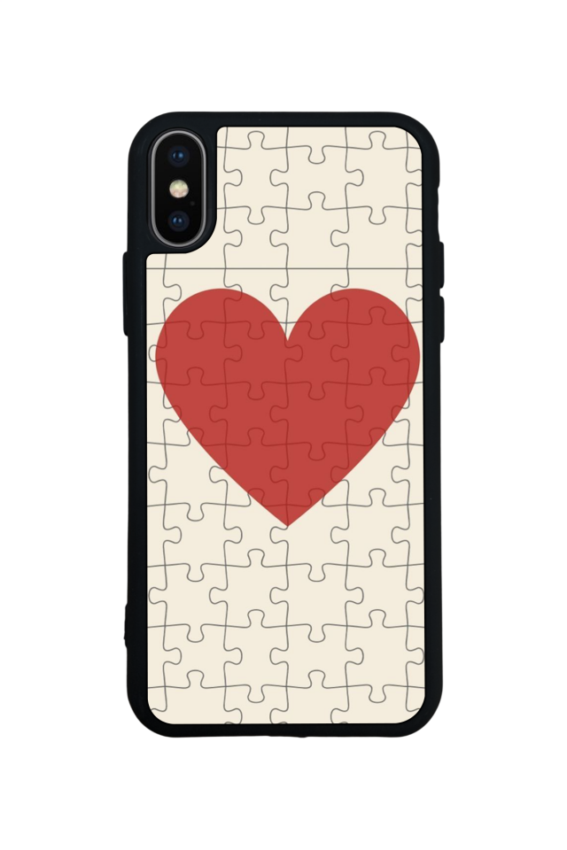 iPhone XS Max Uyumlu Kalp Love Tasarımlı Glossy Premium Kılıf