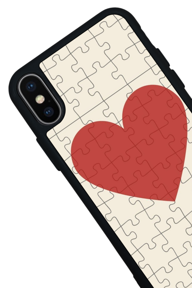 iPhone XS Max Uyumlu Kalp Love Tasarımlı Glossy Premium Kılıf