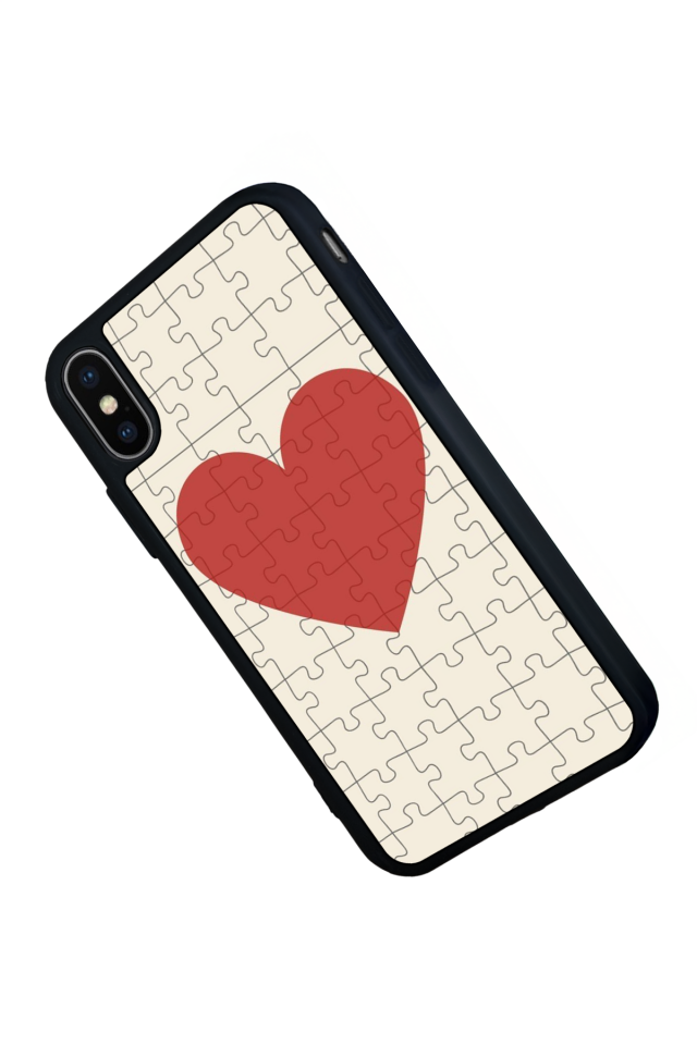 iPhone XS Max Uyumlu Kalp Love Tasarımlı Glossy Premium Kılıf