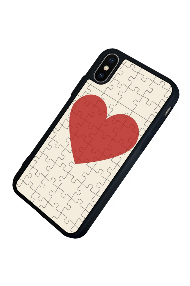 iPhone XS Max Uyumlu Kalp Love Tasarımlı Glossy Premium Kılıf