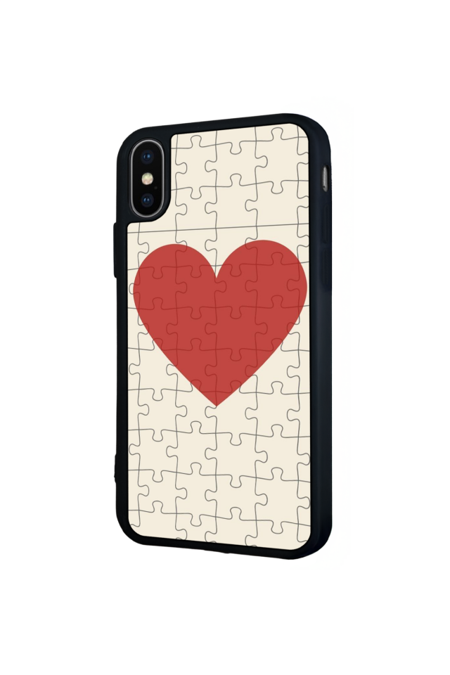 iPhone XS Max Uyumlu Kalp Love Tasarımlı Glossy Premium Kılıf