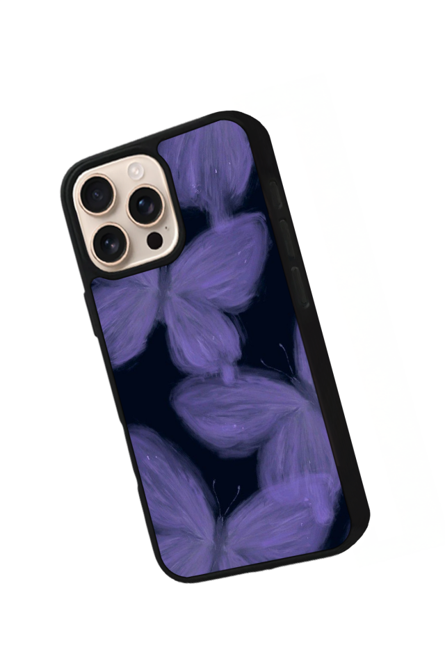iPhone 14 Pro Uyumlu Kelebek Tasarımlı Glossy Premium Kılıf