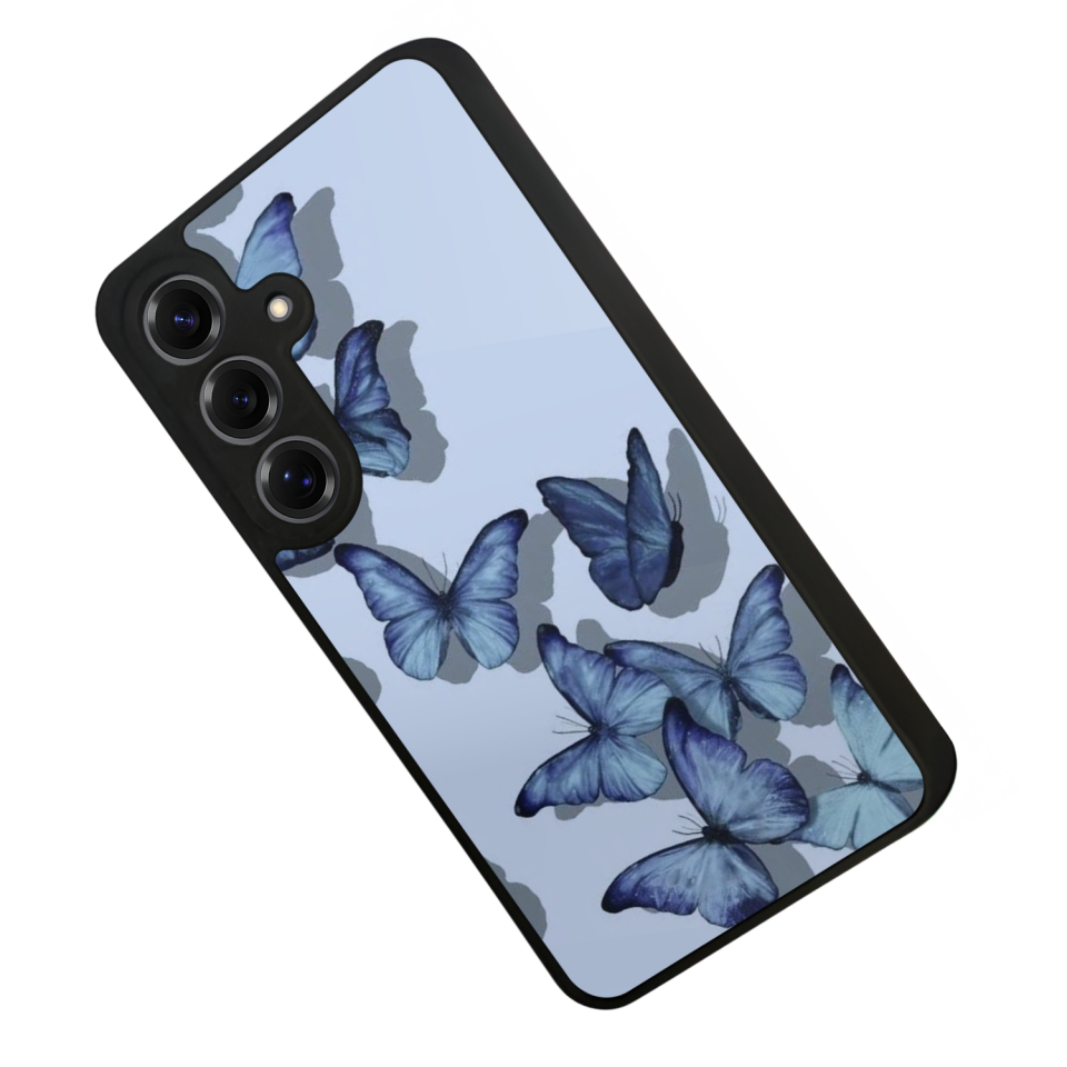 Samsung Galaxy S25 Uyumlu Kelebek Tasarımlı Glossy Premium Kılıf
