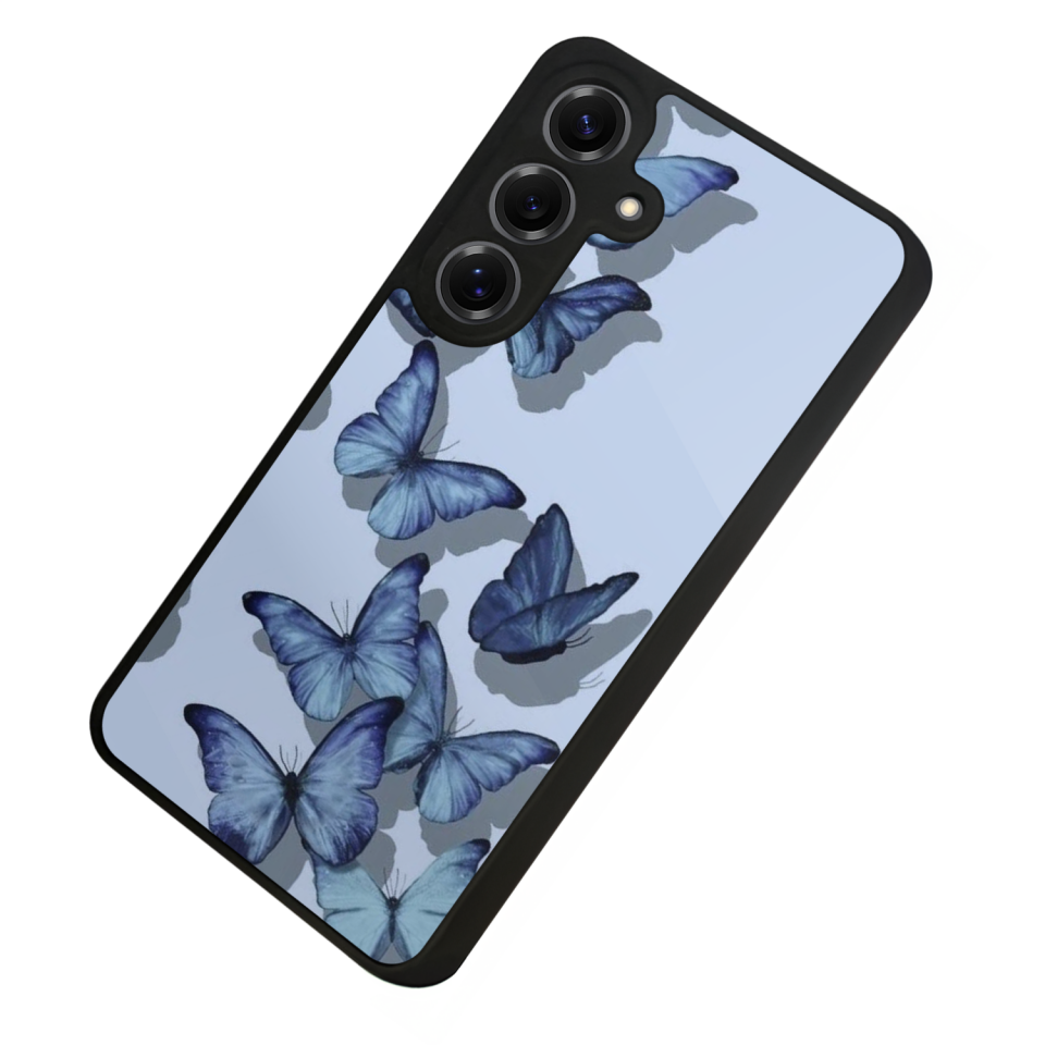 Samsung Galaxy S25 Uyumlu Kelebek Tasarımlı Glossy Premium Kılıf