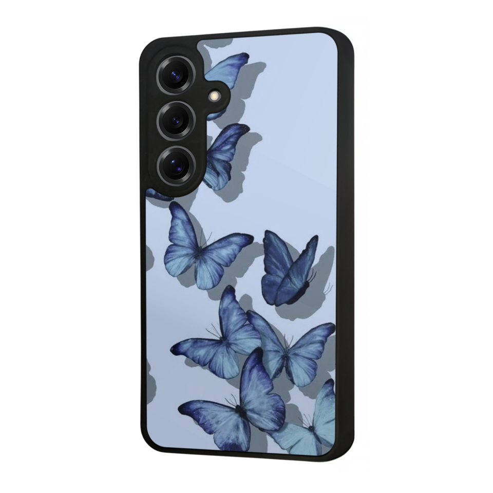 Samsung Galaxy S25 Uyumlu Kelebek Tasarımlı Glossy Premium Kılıf