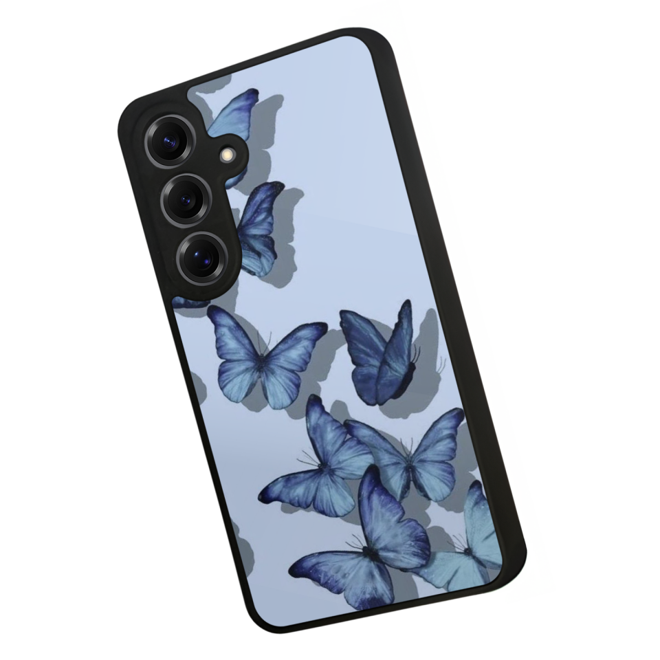 Samsung Galaxy S25 Uyumlu Kelebek Tasarımlı Glossy Premium Kılıf