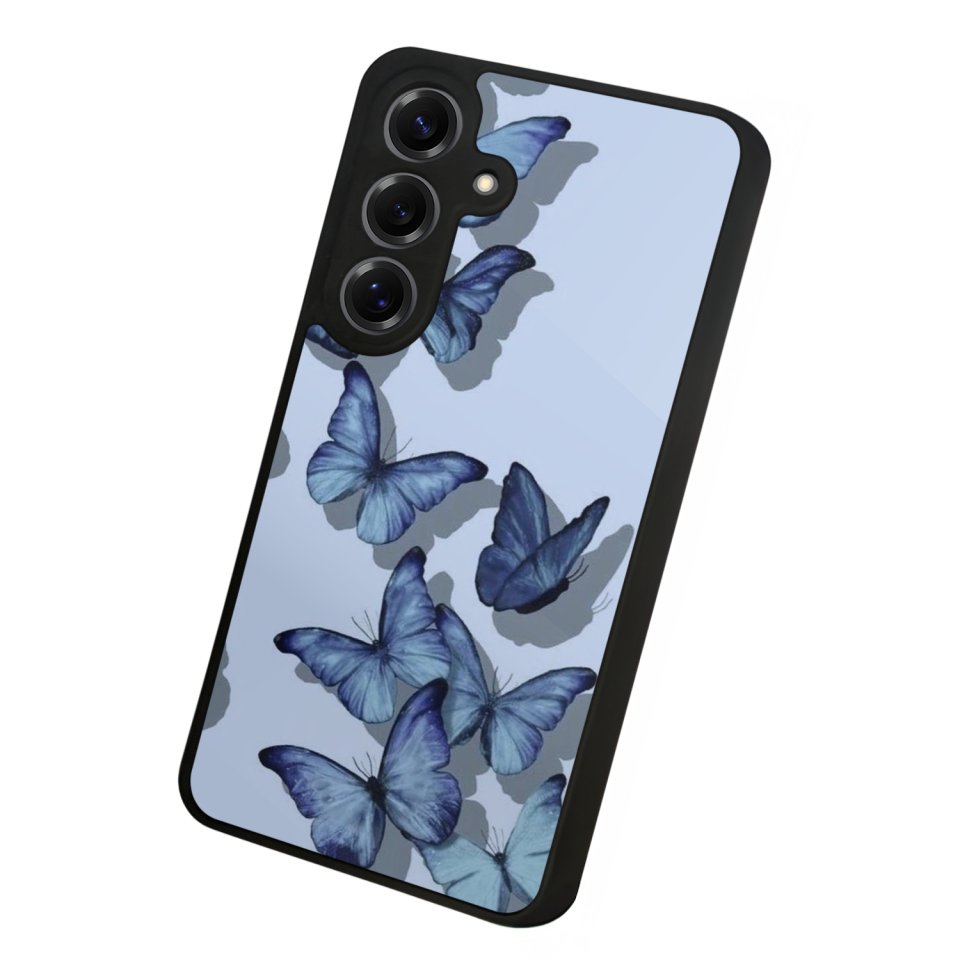 Samsung Galaxy S25 Uyumlu Kelebek Tasarımlı Glossy Premium Kılıf