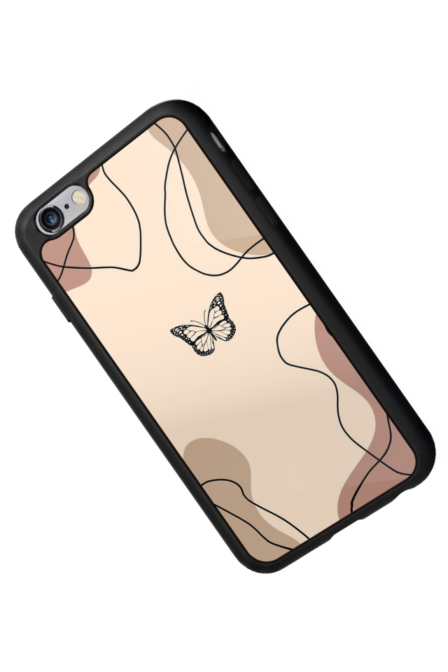 iPhone 6s Plus Uyumlu Kelebek Tasarımlı Glossy Premium Kılıf