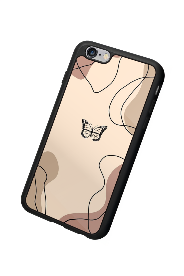 iPhone 6s Plus Uyumlu Kelebek Tasarımlı Glossy Premium Kılıf