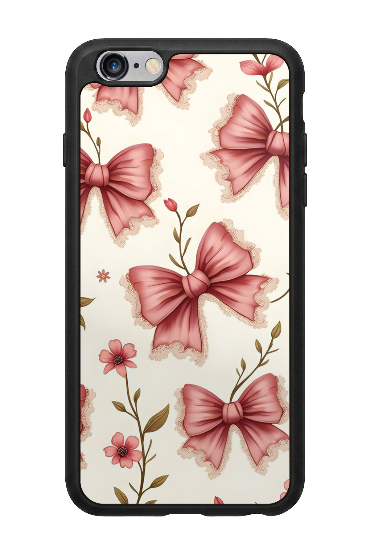 iPhone 6 Plus Uyumlu Kurdele Tasarımlı Glossy Premium Kılıf