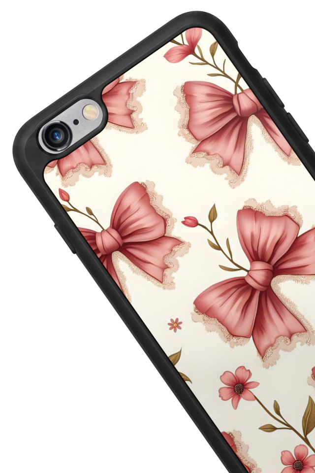iPhone 6 Plus Uyumlu Kurdele Tasarımlı Glossy Premium Kılıf