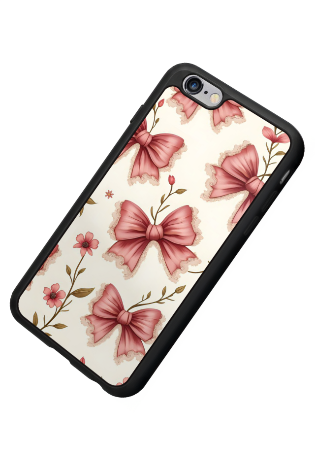iPhone 6 Plus Uyumlu Kurdele Tasarımlı Glossy Premium Kılıf