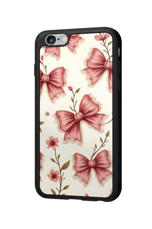 iPhone 6 Plus Uyumlu Kurdele Tasarımlı Glossy Premium Kılıf