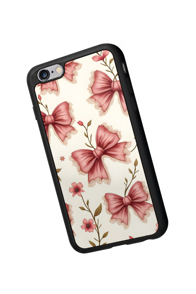 iPhone 6 Plus Uyumlu Kurdele Tasarımlı Glossy Premium Kılıf