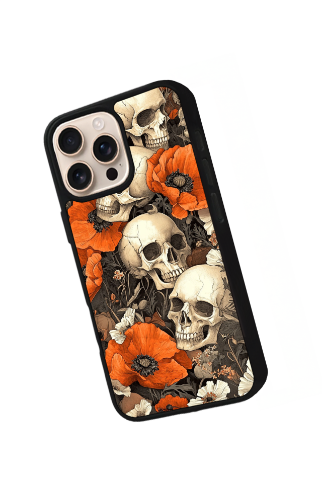 iPhone 15 Pro Uyumlu KuruKafa Tasarımlı Glossy Premium Kılıf