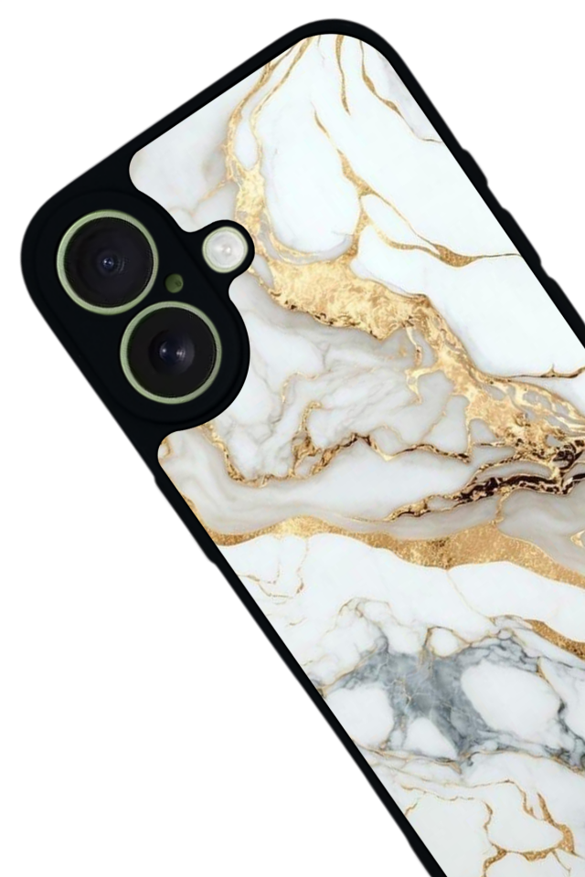 iPhone 17 Uyumlu Mermer Marble Tasarımlı Glossy Premium Kılıf