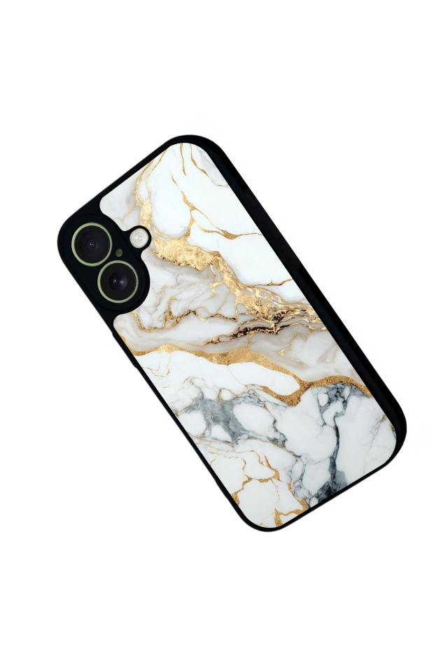 iPhone 17 Uyumlu Mermer Marble Tasarımlı Glossy Premium Kılıf