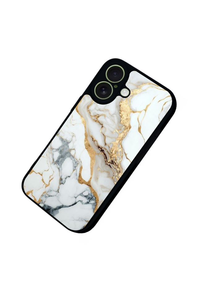 iPhone 17 Uyumlu Mermer Marble Tasarımlı Glossy Premium Kılıf