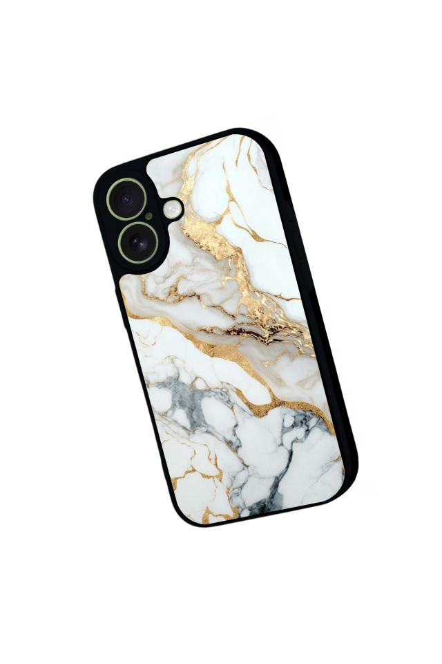 iPhone 17 Uyumlu Mermer Marble Tasarımlı Glossy Premium Kılıf