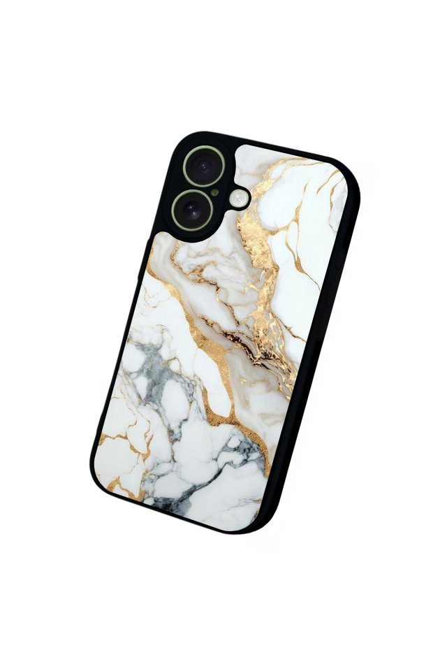 iPhone 17 Uyumlu Mermer Marble Tasarımlı Glossy Premium Kılıf