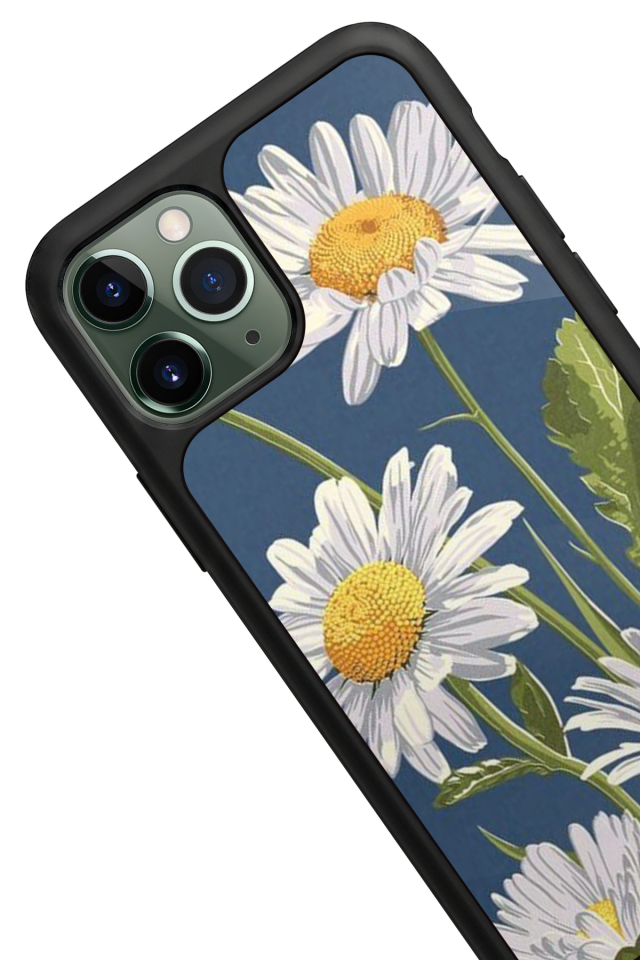iPhone 11 Pro Max Uyumlu Papatya Tasarımlı Glossy Premium Kılıf