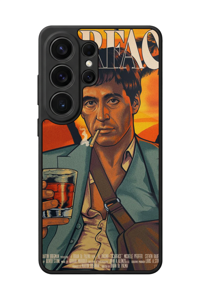 Samsung Galaxy S26 Ultra Uyumlu Scarface Tasarımlı Glossy Premium Kılıf