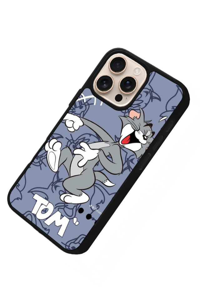 iPhone 16 Pro Uyumlu Tom And Jerry Tasarımlı Glossy Premium Kılıf